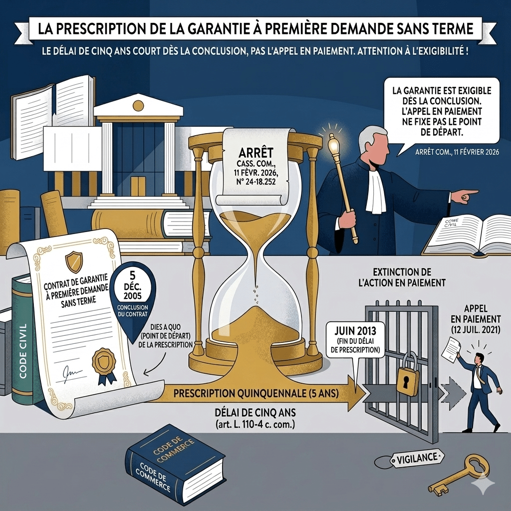 Garantie à première demande sans terme : l’extinction par prescription quinquennale