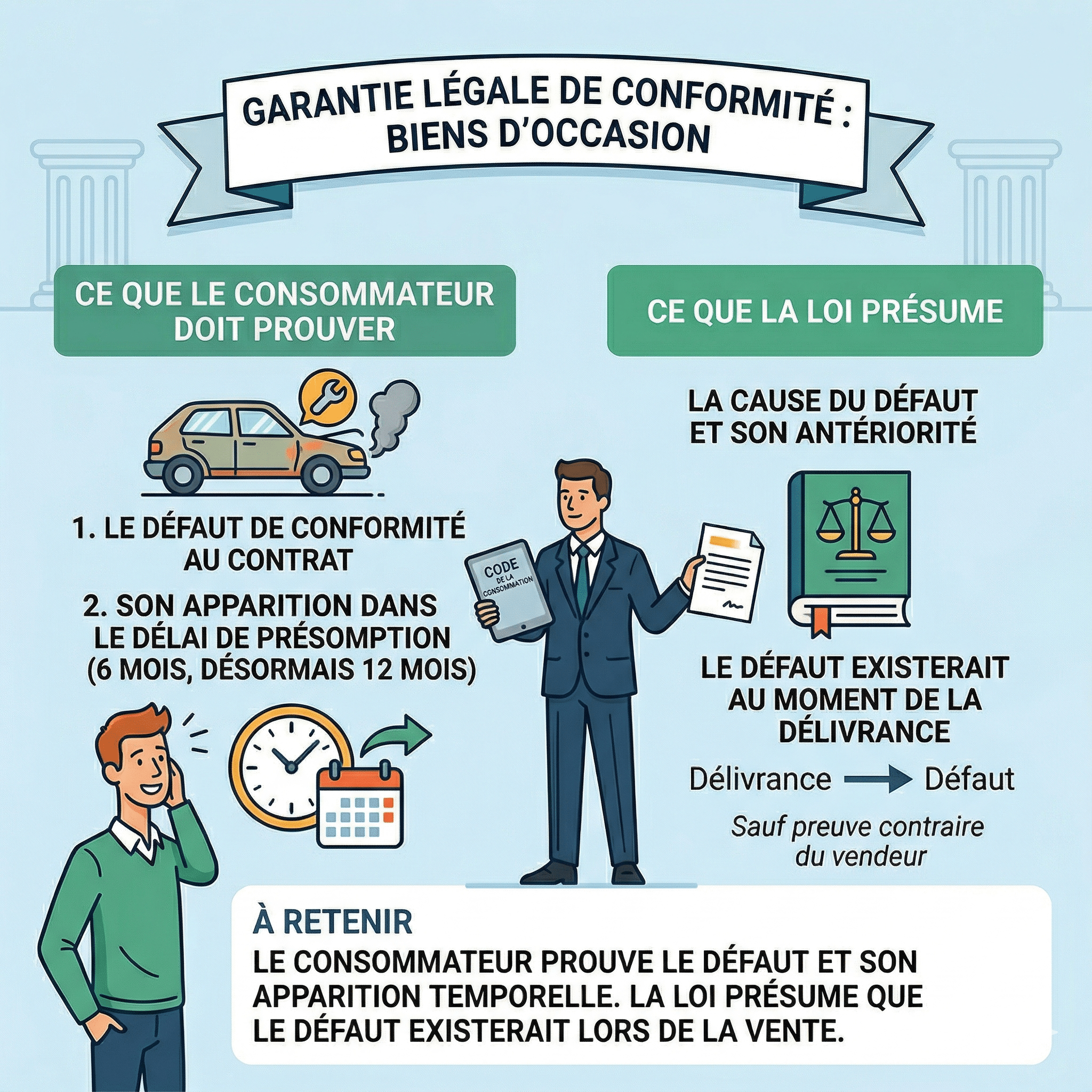 Garantie légale de conformité : que doit prouver le consommateur pour un bien d’occasion ?