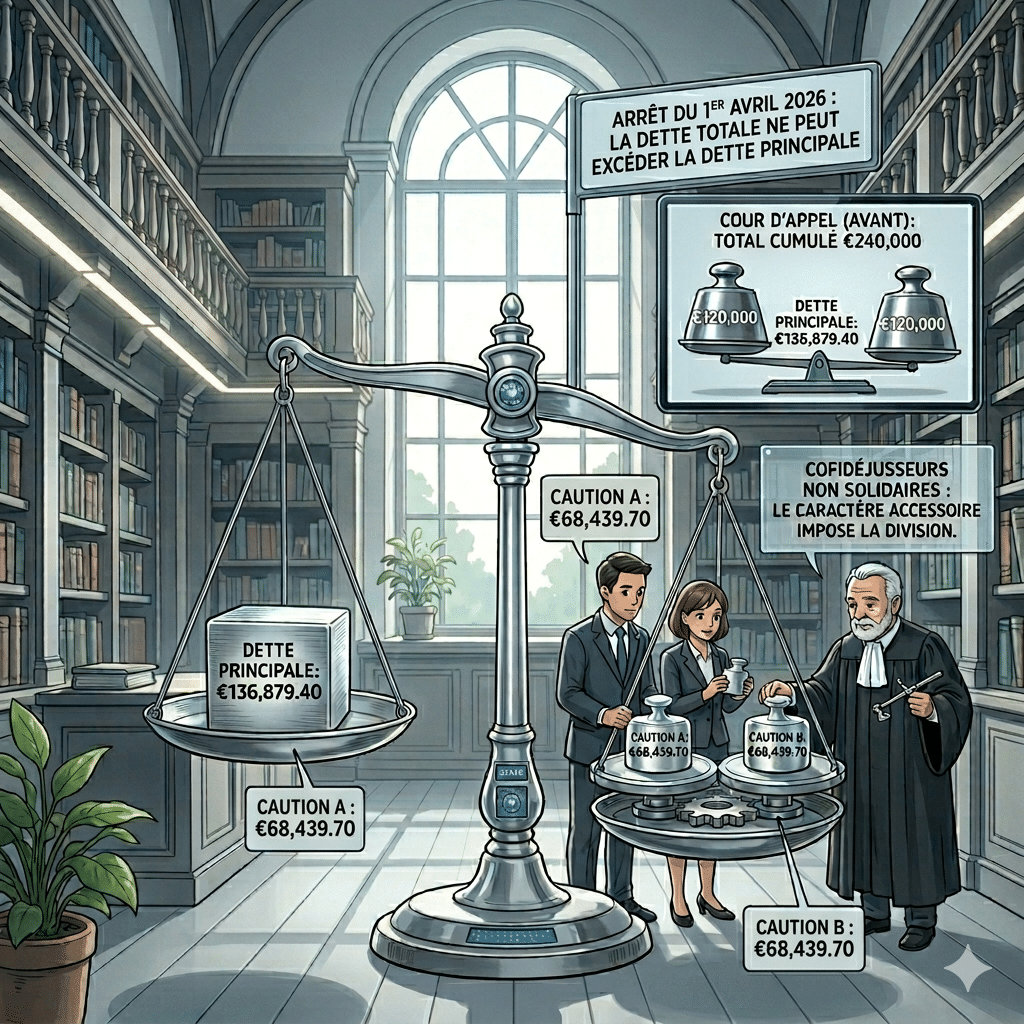 Cofidéjusseurs non solidaires : le caractère accessoire du cautionnement impose la division de la dette